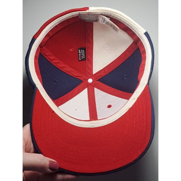 Vintage Nike 6-Panel Flex Fit Hat Red White Blue Swoosh Logo Just Do It Collect - Picture 5 of 10